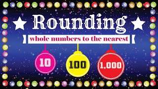 Rounding Numbers to the Nearest 10 100 and 1000  Round up and Round down [upl. by Atikkin]