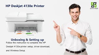 HP Deskjet 4130e printer setup  Unbox HP Deskjet 4130e printer  WiFi setup [upl. by Ahkos]