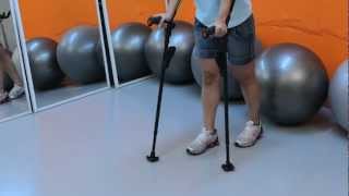 ERGOBAUM Four Point Crutch Gait [upl. by Sorcim]