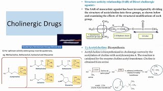 11 MEDICINAL CHEMISTRY1  SAR of Direct Acting Parasympathommitecs [upl. by Hilarius]