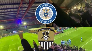 SCENES AS COUNTY BEAT NOTTS  Stockport County vs Notts County Match Day Vlog [upl. by Retluoc]