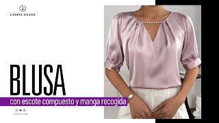 BLUSA con ESCOTE COMPUESTO en V Patronaje 👉 LisseteOchoa L8A AltaCostura AltaCosturaAdictas [upl. by Santini]