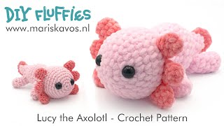 How to crochet a Axolotl  Beginner friendly  ALMOST NO SEW Amigurumi pattern [upl. by Bradstreet]