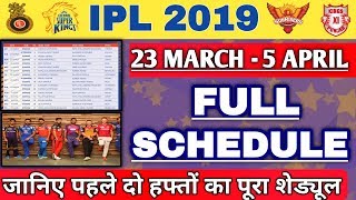 Ipl 2019 Schedule Venues amp Fixtures Released [upl. by Neeroc]