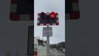 Level Crossing Action at Porthmadog amp Transport For Wales Class 158 Train trainspotting class158 [upl. by Elmina]