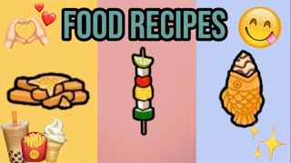 Toca Boca food recipes 😋🍟🍔🍕  toca boca food  rare food recipes  toca boca food ideas [upl. by Retsam728]