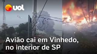 Avião cai em Vinhedo no interior de São Paulo vídeo mostra o momento da queda [upl. by Asilehc669]