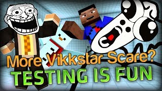 SCARE VIKKSTAR AGAIN  Minecraft Portal Mod Map Testing is FUN [upl. by Enahpad]