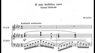 Puccini quotO Mio Babbino Caroquot Piano Accompaniment TrackVoice [upl. by Hafeenah304]