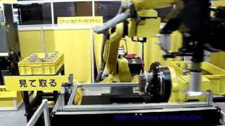 FANUC Robot in Osaka Japan at a Welding Show [upl. by Wilona]