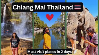 Chiang Mai in 2 Days  Elephant camp  Bamboo rafting  Doi Suthep  Night market thailand [upl. by Rollecnahc]