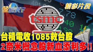 台積電收1085救台股 2奈米概念股新血添利多！！｜金臨天下 20241018 tvbsmoney [upl. by Eelyek966]