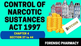 Control of narcotic substances act 1997  Section 37 to 44  Pharmacy lecture videos 2021 [upl. by Campbell]