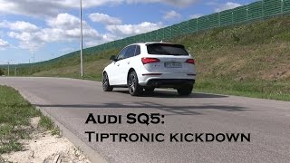 Audi SQ5 plus 30 TDI with tiptronic kickdown and acceleration  1001cars [upl. by Ayekal]