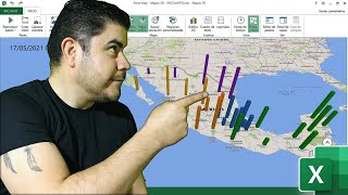 Graficar mapas 3D en Excel usando Power Map [upl. by Ahsaten]