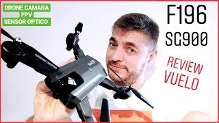 DRONE F196 SG900 😱DRONE CAMARA con sensor de posición prueba exterior [upl. by Bucher583]