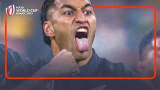 All Blacks INCREDIBLE Rugby World Cup 2023 final haka [upl. by Ahtaela]