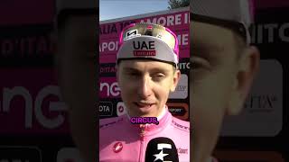 Pogacar PREPARED to lose the pink jersey 😎 cycling giroditalia pogacar [upl. by Acirrej]