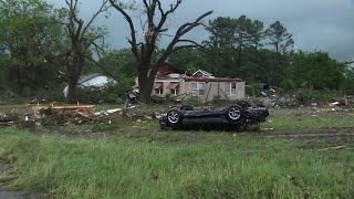 Fruitvale TX Tornado Damage  4292017 [upl. by Irmina]