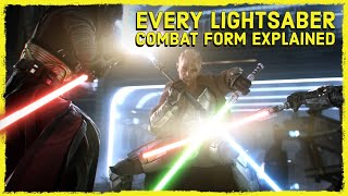 EVERY SINGLE Lightsaber Combat Form And Fighting Technique Explained In Depth Canon  Legends [upl. by Orren]