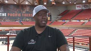 Pacific Mens Basketball Coach Leonard Perry 2023  2024 Preview [upl. by Aciretal]