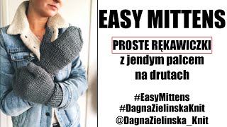 Easy Mittens Proste rękawiczki na drutach [upl. by Mack635]