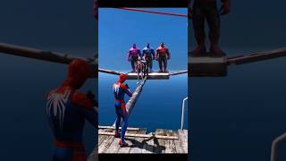 Spiderman Vs All Superhero Team Gta5 Randolls ShortYouTubeShortsTrendingShort [upl. by Emiolhs]