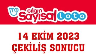 Çılgın Sayısal Loto Çekiliş Sonuçları 14 Ekim 2023 [upl. by Akamaozu765]