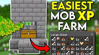 Easiest Mob XP Farm For Minecraft Bedrock 121 No Spawner [upl. by Theis258]