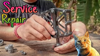 How To Repair Cycle Pedal Axel  Repair Bicycle Pedals Play Problem  MTB Flat Pedals aboutMTB [upl. by Thar729]