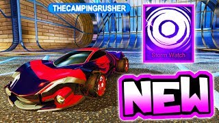 Using NEW quotSTORM WATCHquot Mystery Decal  Rocket League Victory Update [upl. by Flem633]