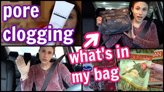 Vlog PORE CLOGGING ingredients WHATS IN MY BAG Errands Dr Dray [upl. by Ladnar]