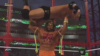 THE ULTIMATE WARRIOR VS WADE BARRETT HELL IN A CELL [upl. by Aldis]