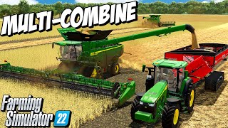 Running Multiple Combines So I Could Buy EVERY FIELD in WYMARK  Farming Simulator 22 [upl. by Cost623]