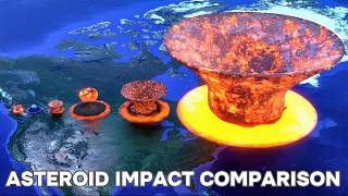 Asteroid impact Comparison On Earth☄️🌎🔥 [upl. by Ydnamron]