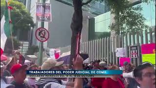 Trabajadores del Poder Judicial de CDMX declaran inhábiles del 16 al 18 de octubre [upl. by Ajin]