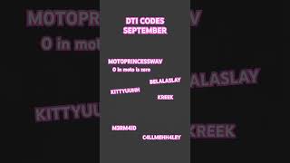 DTI Codes September watch until end cause two sets music dti roblox dresstoimpress dticodes [upl. by Aicatsana]