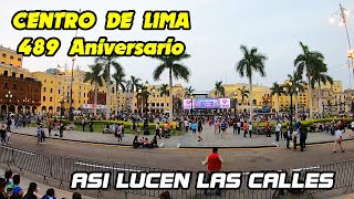 CALLES DEL CENTRO DE LIMA POR SU 489 ANIVERSARIO  PLAZA MAYOR  Enero 2024 [upl. by Nylecaj]