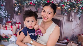 Mikeeeys 3rd Birthday Photoshoot with DaddyLo Winnie Aesthetic Elephant and Christmas Theme [upl. by Cogn89]