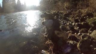 GoPro Steelhead Fishing Bogachiel River Dec 2014 [upl. by Toby770]