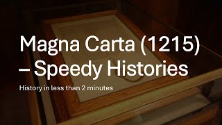 Magna Carta 1215  Speedy Histories [upl. by Htidirem169]