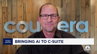 Coursera CEO talks new online course on generative AI targeted toward executives [upl. by Joela]