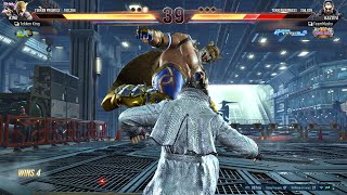 Fightining a very Aggressive Kazuya with King  Tekken 8 [upl. by Noraed]