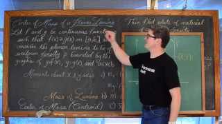 Center of Mass in a Planar Lamina Centroid Calculus 2 3 Examples [upl. by Stoneman]