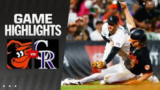 Orioles vs Rockies Game Highlights 83024  MLB Highlights [upl. by Aicilas]