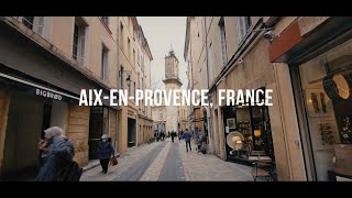 AIXENPROVENCE FRANCE Walking Tour  A Small European Town 4K [upl. by Ainoz]