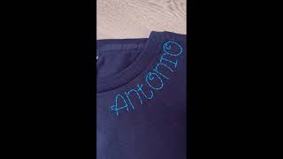 How to Make Curved Names Along the Neckline [upl. by Inhoj925]