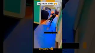 My syster 😂😂😂 funny video viralreels [upl. by Anujra]