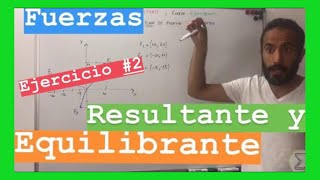 Fuerza Resultante y Equilibrante  Ejercicio 2  CURSO de VECTORES Clase 20 [upl. by Hara]