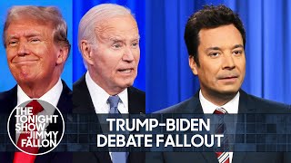 TrumpBiden Debate Fallout Biden Refuses to Drop Out of 2024 Race  The Tonight Show [upl. by Porett775]